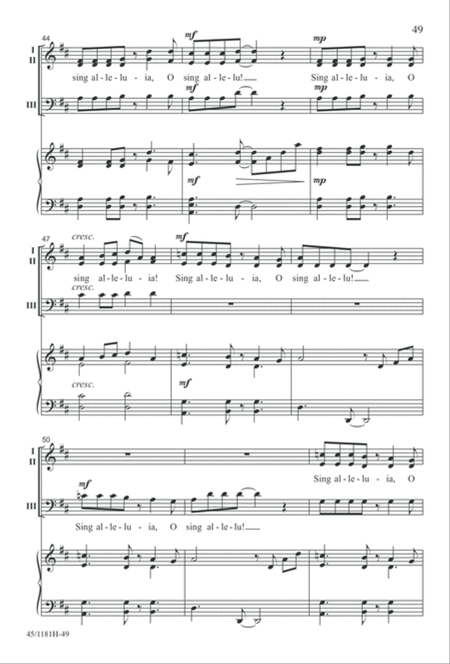 Contemporary Choral Classics 3-Part scores gallery preview page 49