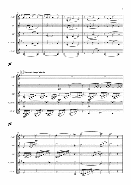 Debussy: Suite Bergamasque Mvt.3 Clair de Lune - clarinet quintet image number null
