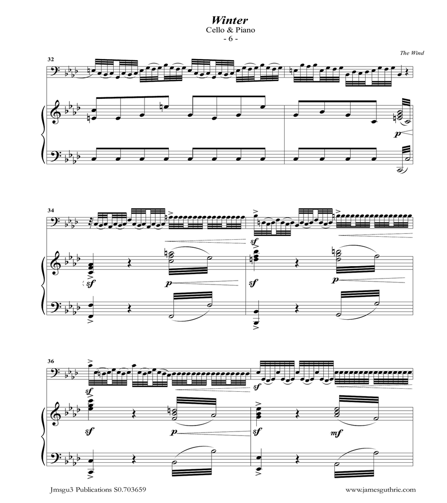 Vivaldi: Winter from the Four Seasons for Cello & PIano image number null