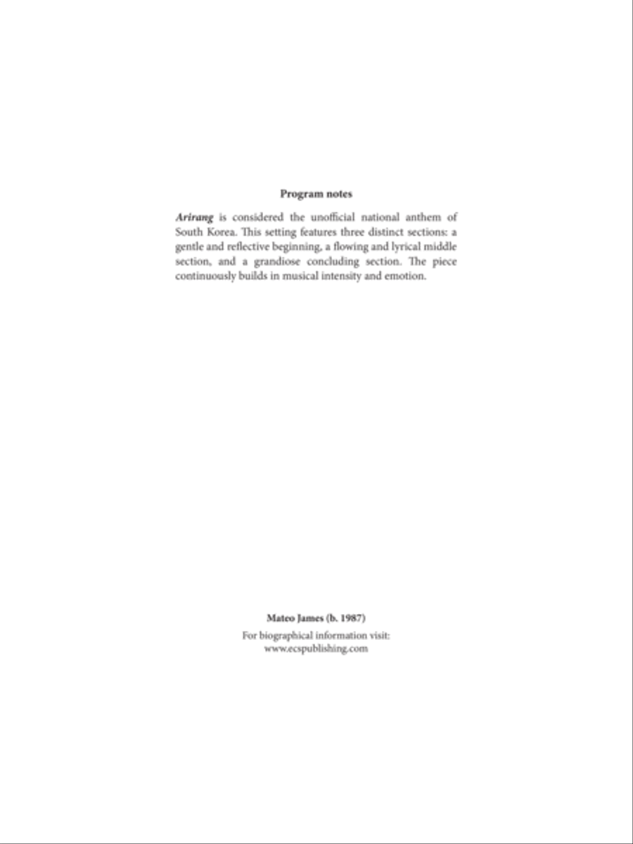 Arirang Arirang Flute Solo scores gallery preview page 1