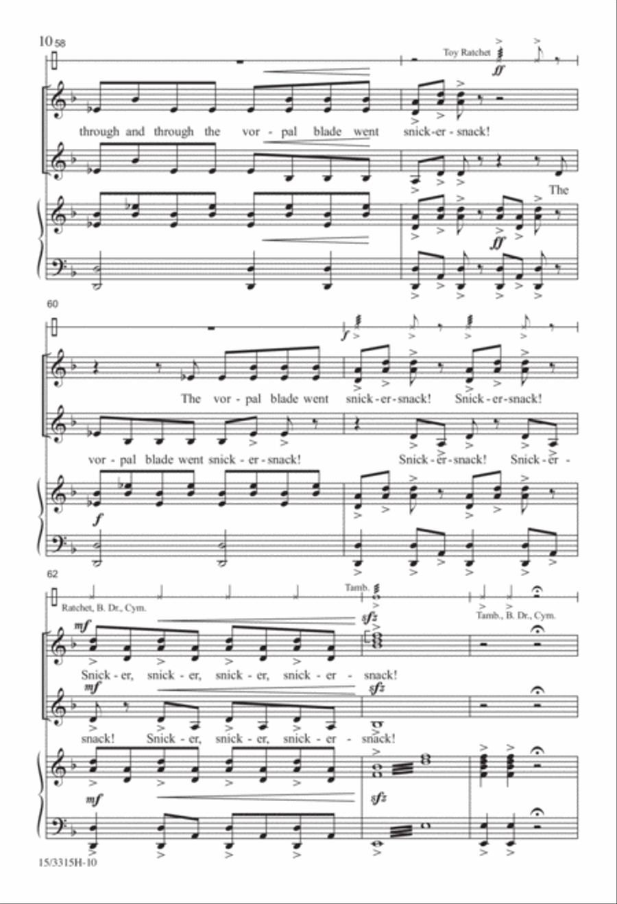 Jabberwocky SSA scores gallery preview page 10