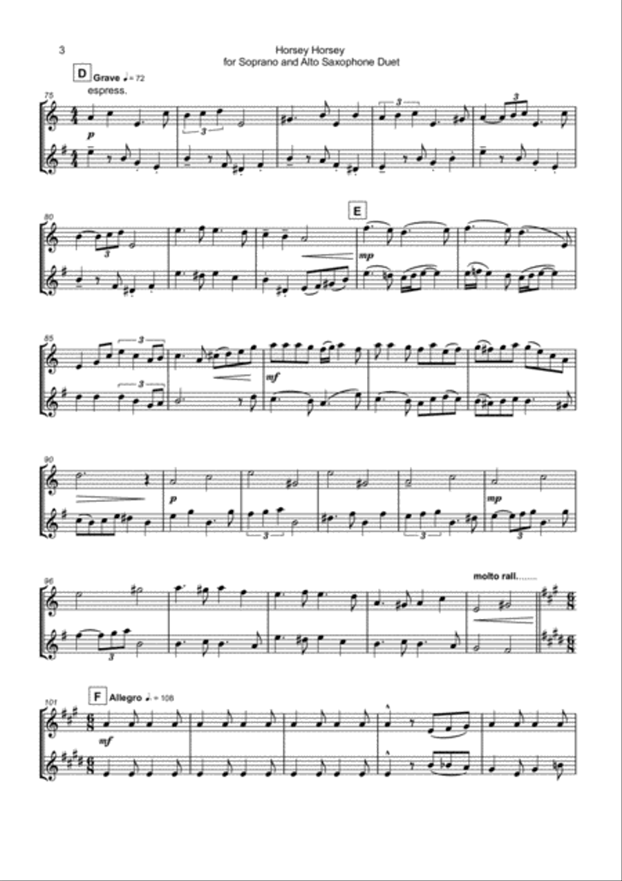 Horsey Horsey Woodwind Duet scores gallery preview page 4