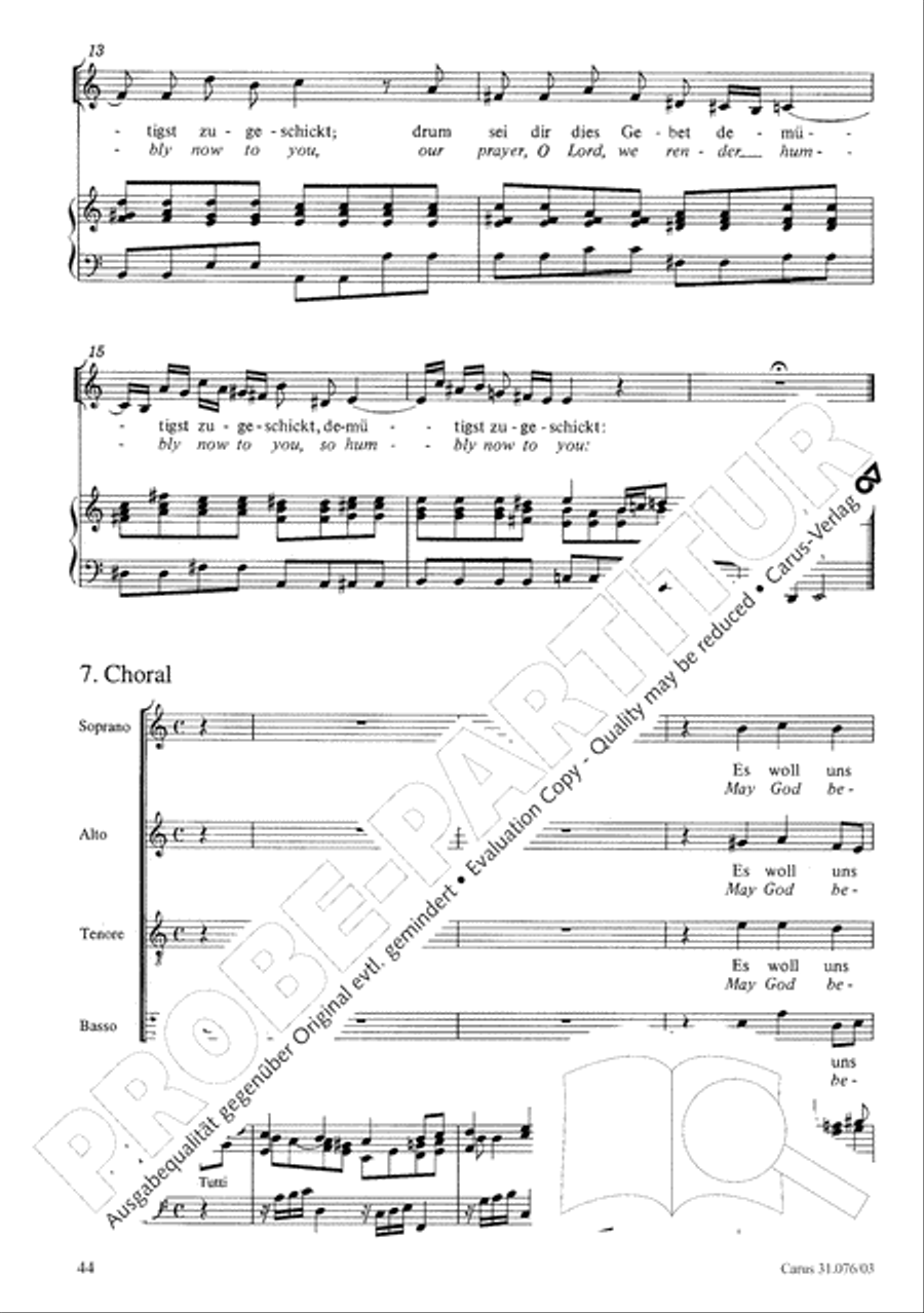 The heavens are telling the Father's glory (Die Himmel erzahlen die Ehre Gottes) 4-Part scores gallery preview page 45