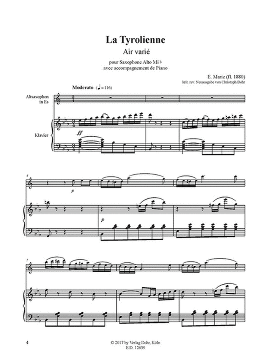 La Tyrolienne für Altsaxophon und Klavier -Air varié-