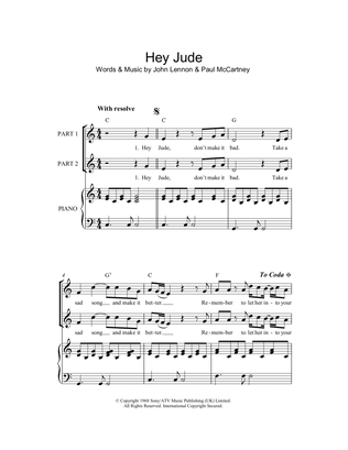 Book cover for Hey Jude (arr. Rick Hein)