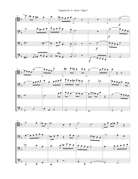 Fughetta No. 6 for Trombone or Low Brass Quartet image number null