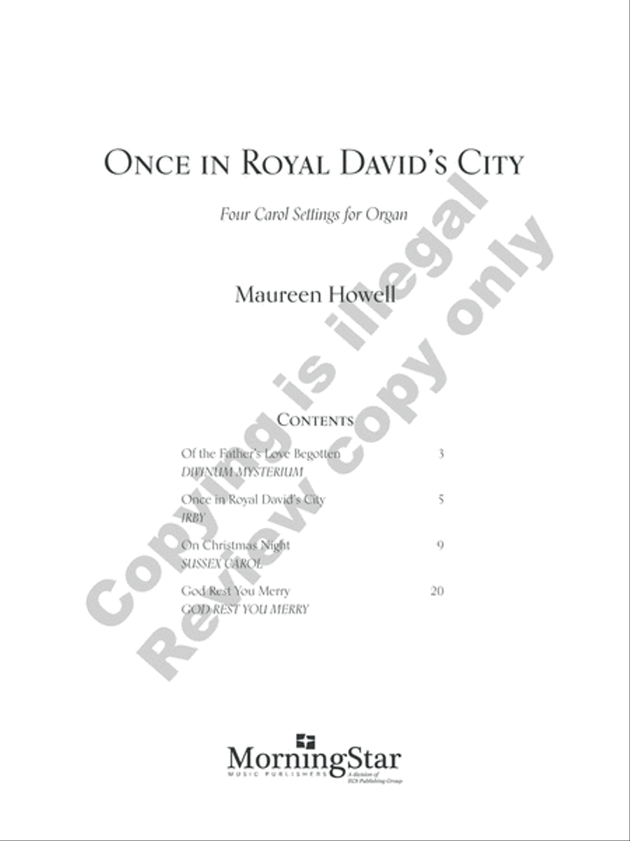 Once in Royal David's City Organ scores gallery preview page 2