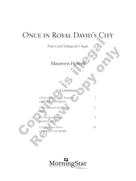 Once in Royal David's City: Four Carol Settings for Organ image number null
