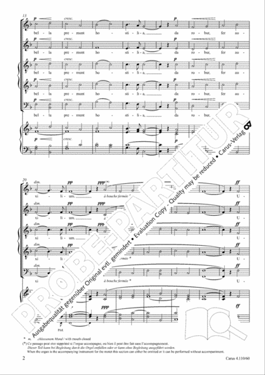 O salutaris de Dugue O salutaris de Dugue SATTB scores gallery preview page 3