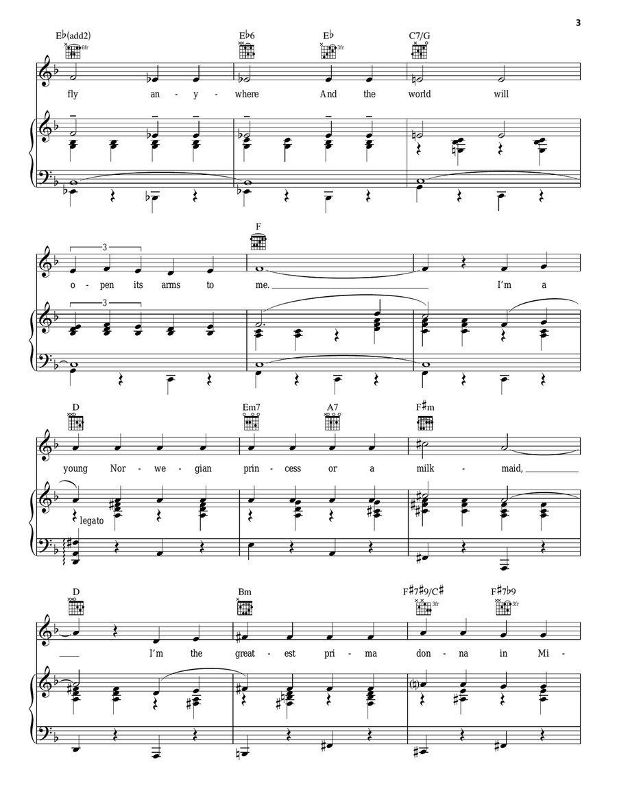 In My Own Little Corner (from Cinderella) Piano, Vocal, Guitar scores gallery preview page 3