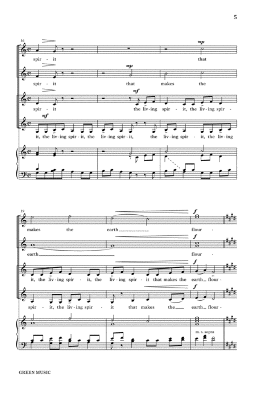 Green Music Green Music SSA scores gallery preview page 3