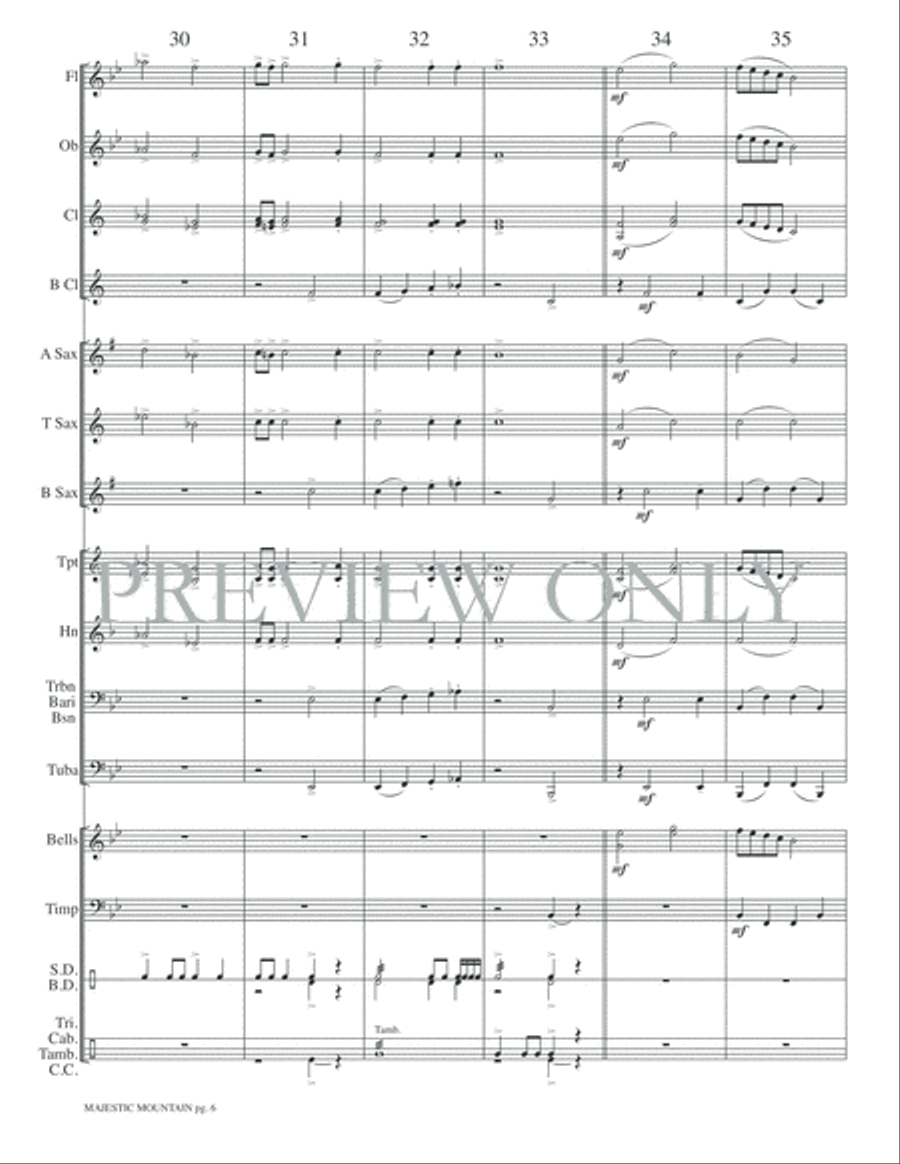 Majestic Mountain Concert Band scores gallery preview page 9
