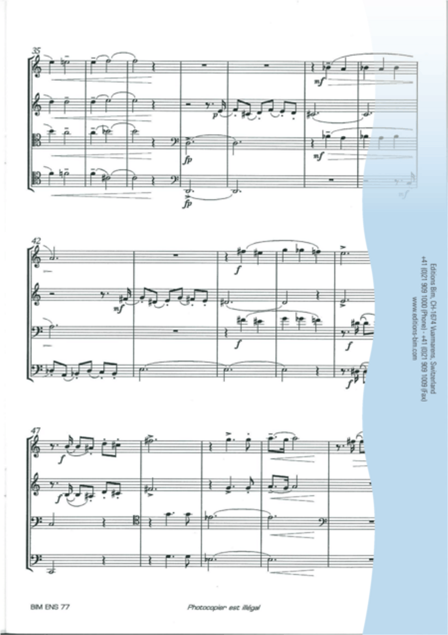 Quatuor No 1 Trombone scores gallery preview page 4
