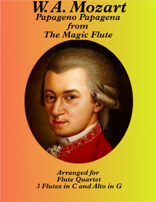 Book cover for Papageno Papagena for Flute Quartet
