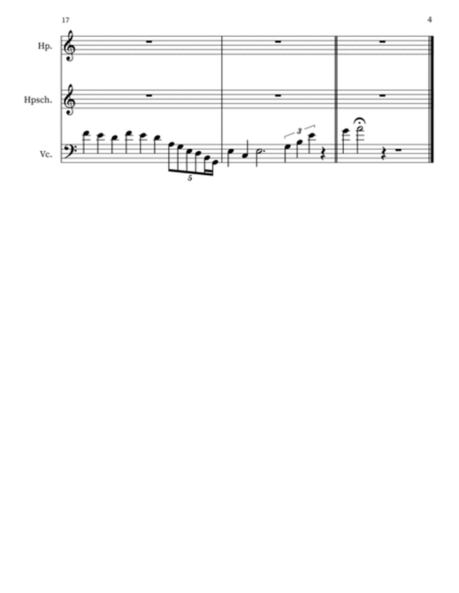 Ambrosia 69 for Harp, Harpsichord, 'cello