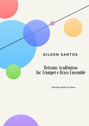 Book cover for RETRATOS ACADÊMICOS - for Trumpet solo and Brass Ensemble