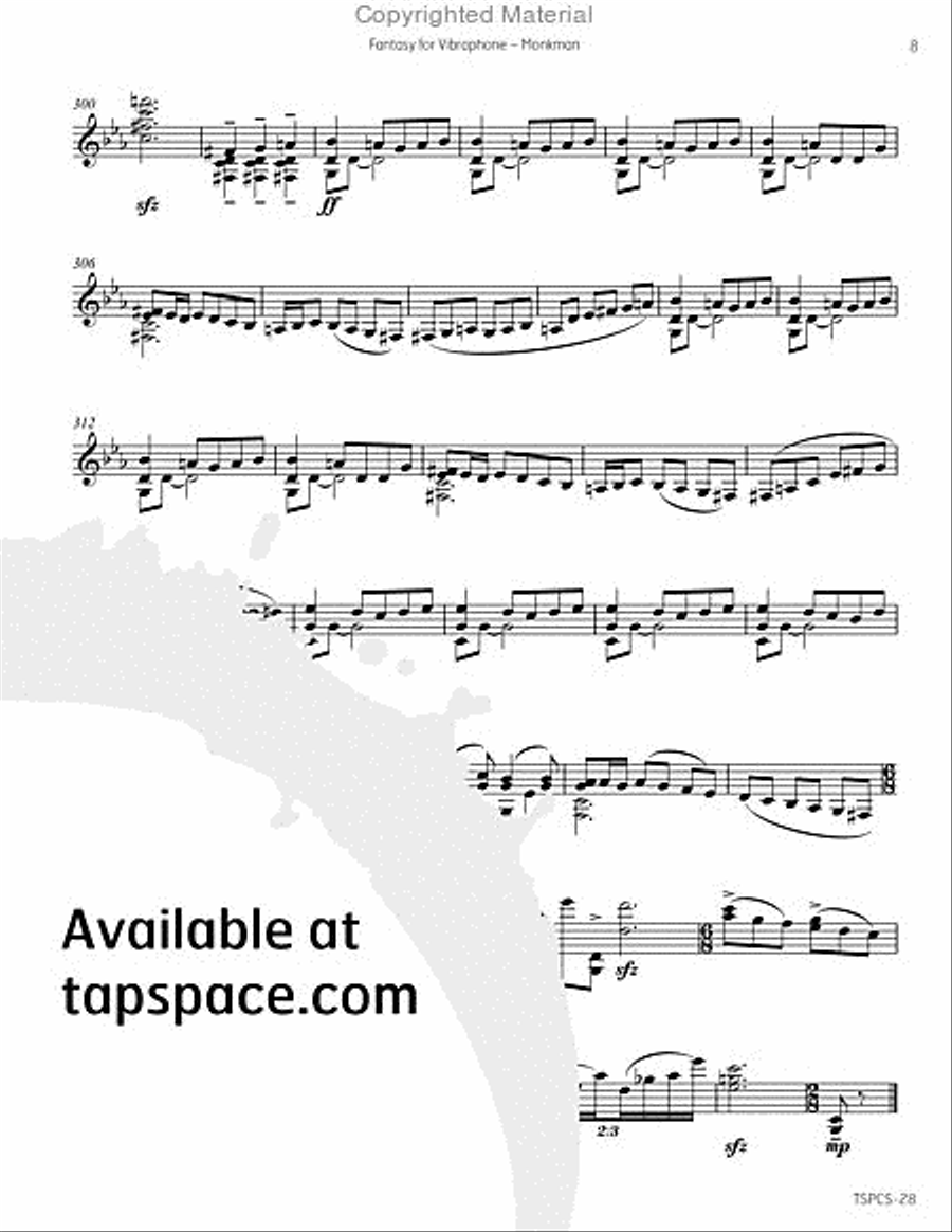 Fantasy for Vibraphone Vibraphone scores gallery preview page 12