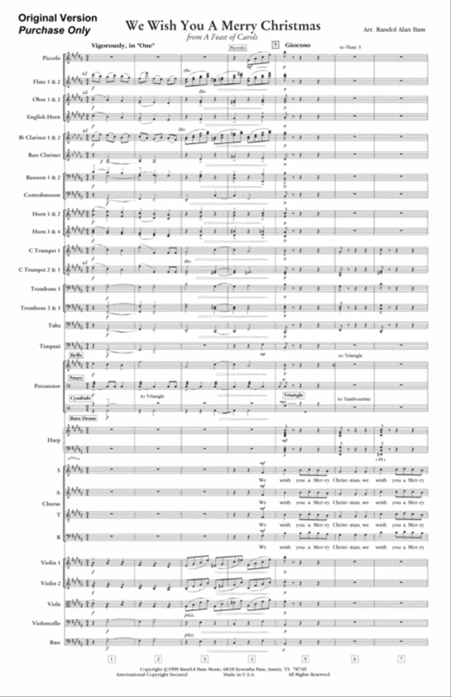We Wish You A Merry Christmas (Score & Parts) Choir scores gallery preview page 3