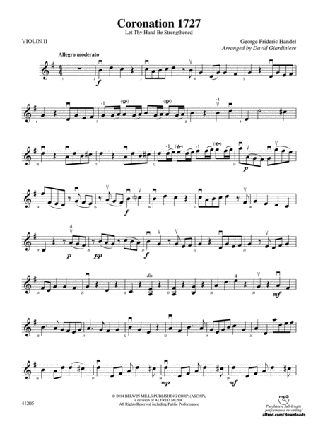 Coronation 1727: 2nd Violin