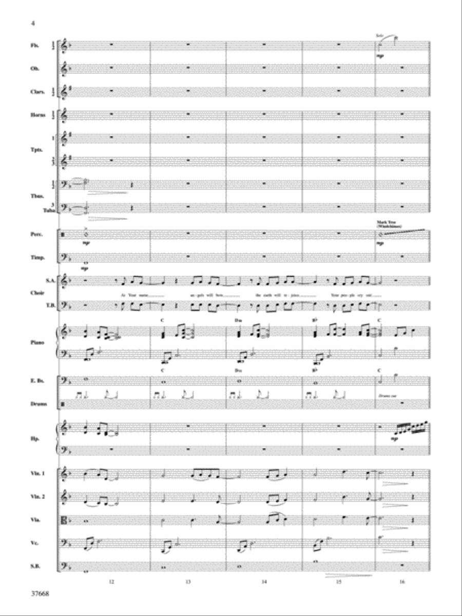 At Your Name (Yahweh, Yahweh) Choir scores gallery preview page 4