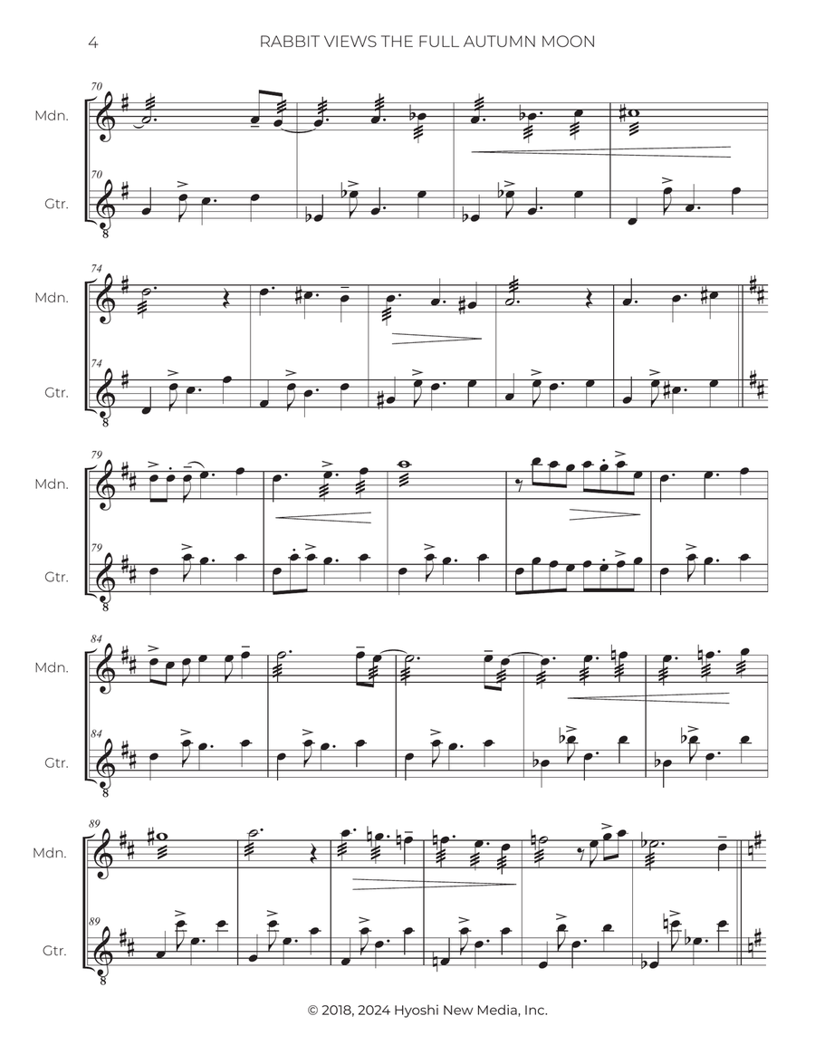 Rabbit Views the Full Autumn Moon Chamber Music scores gallery preview page 5