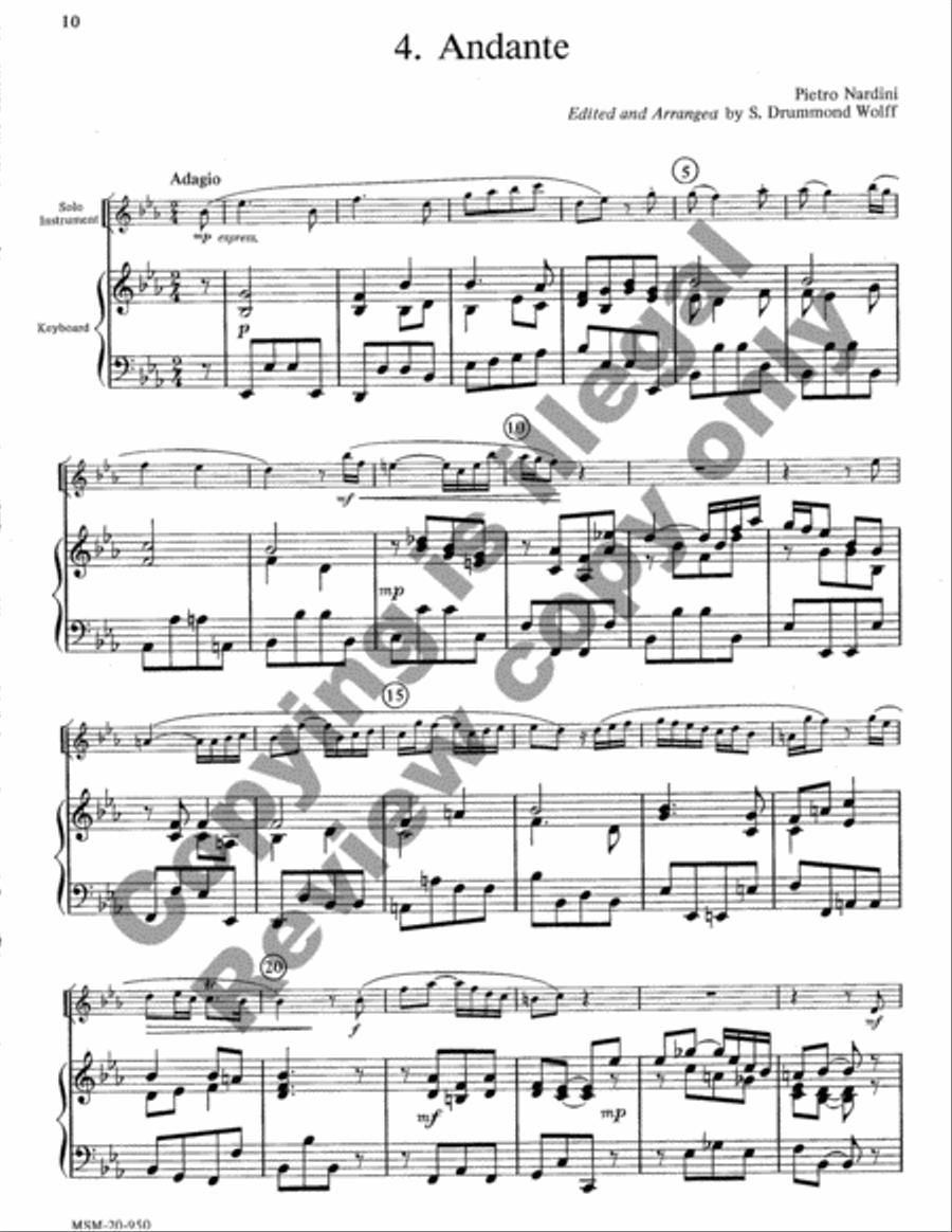 Baroque Music for Solo Instrument & Keyboard, Set, I Piano scores gallery preview page 7