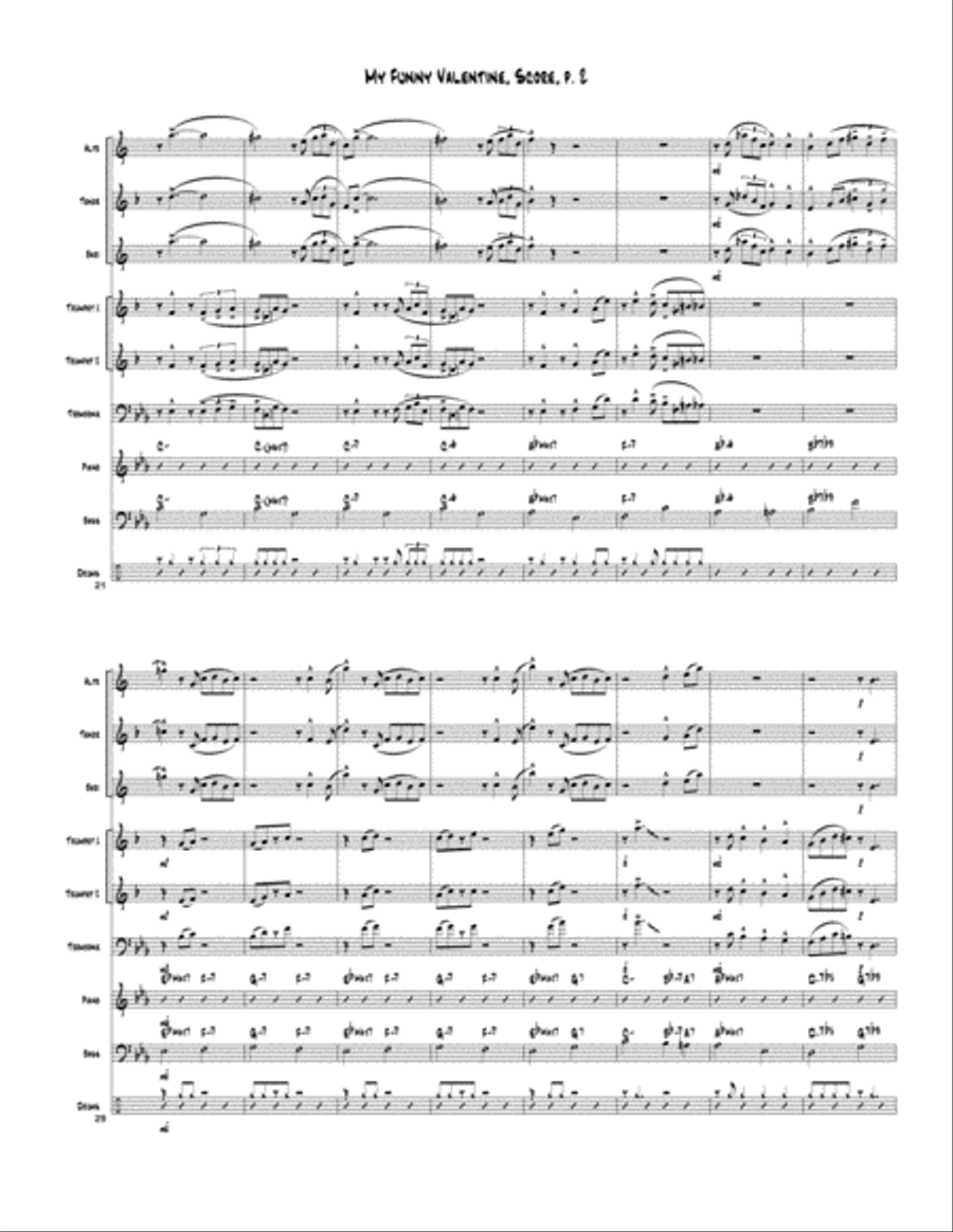 My Funny Valentine A Cappella scores gallery preview page 2