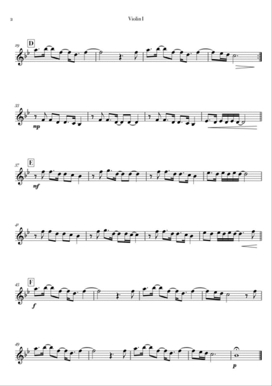 Say You Won't Let Go String Quartet scores gallery preview page 2