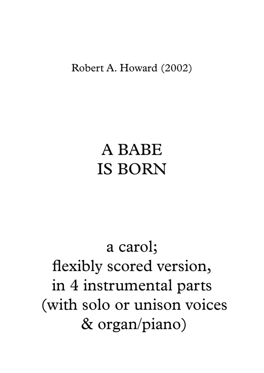 A Babe is Born (Flexible Version - Score Only) image number null