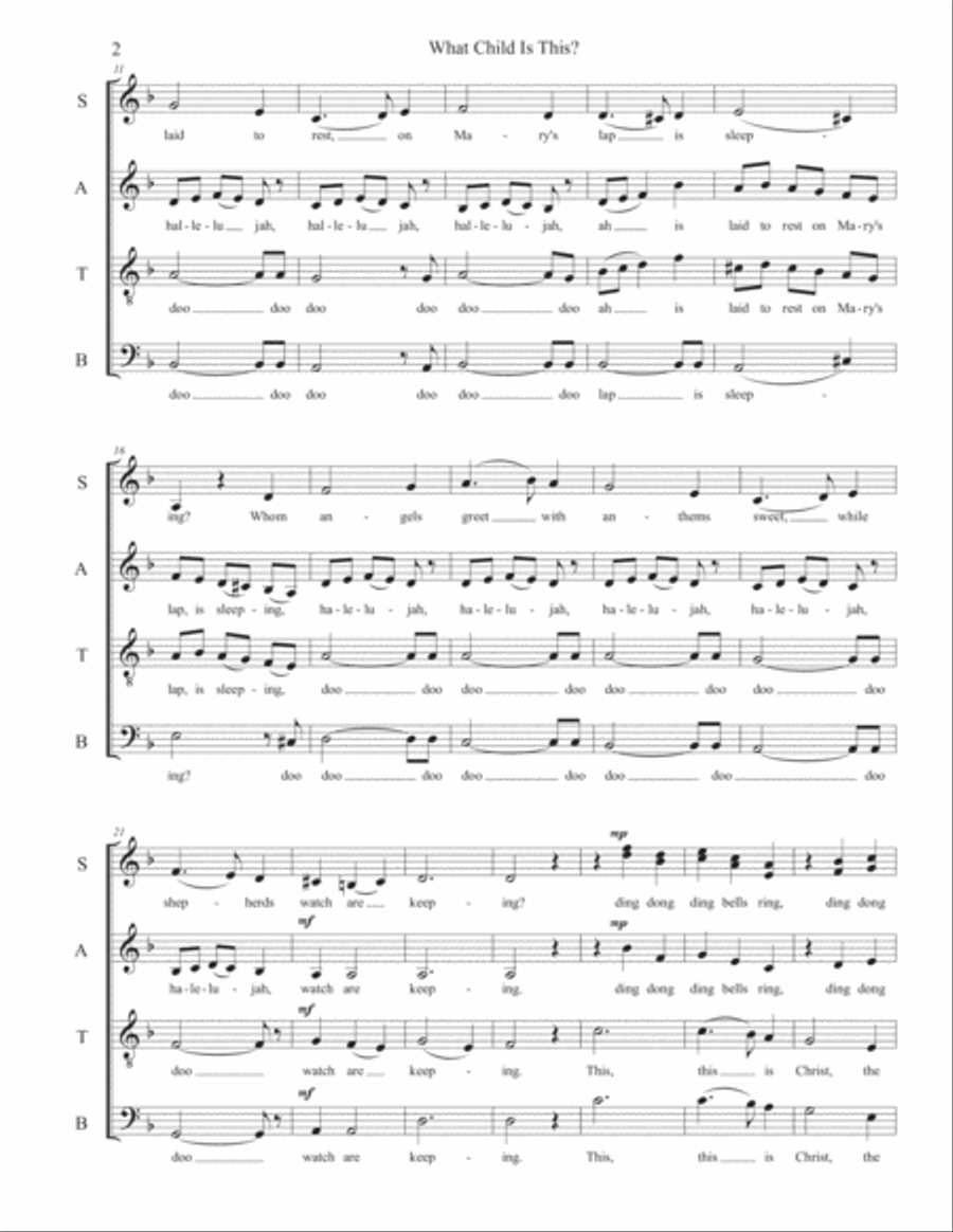 What Child Is This? 4-Part scores gallery preview page 3