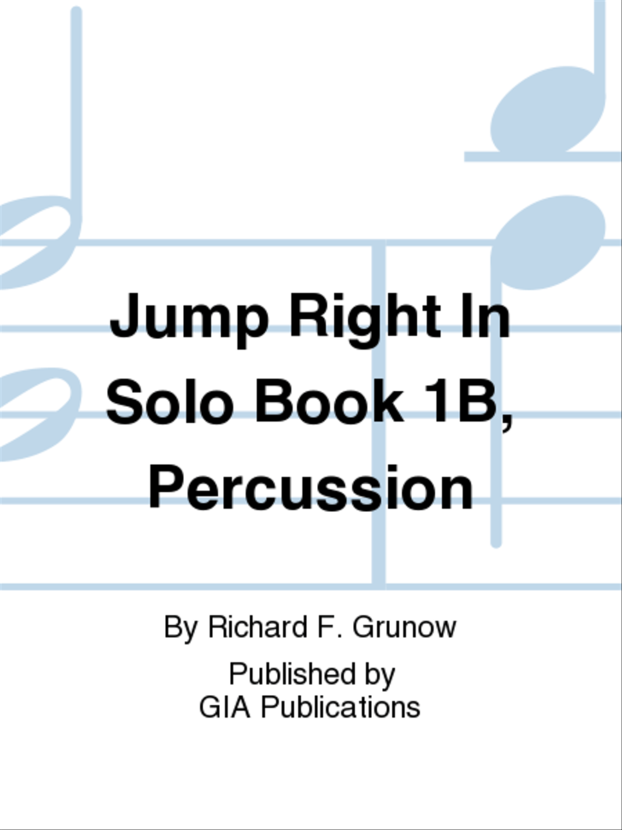 Jump Right In: Solo Book 1B - Percussion Concert Band Methods scores gallery preview page 1