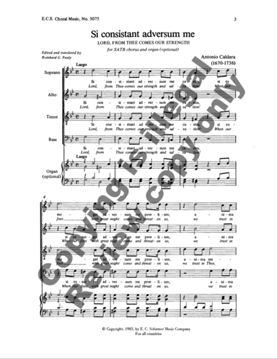 Si consistant adversum me (Lord, From Thee Comes Our Strength) 4-Part scores gallery preview page 5