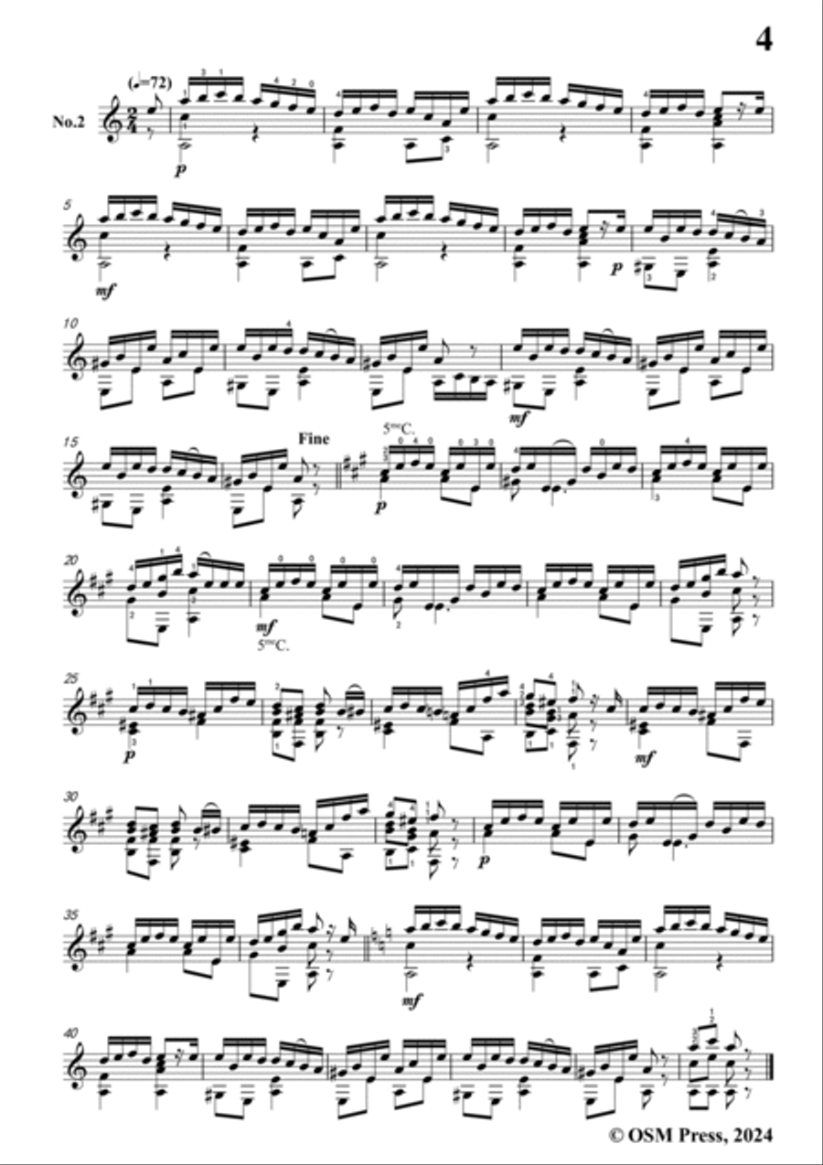 Coste-6 Pièces Originales,Op.53,for Guitar Acoustic Guitar scores gallery preview page 5