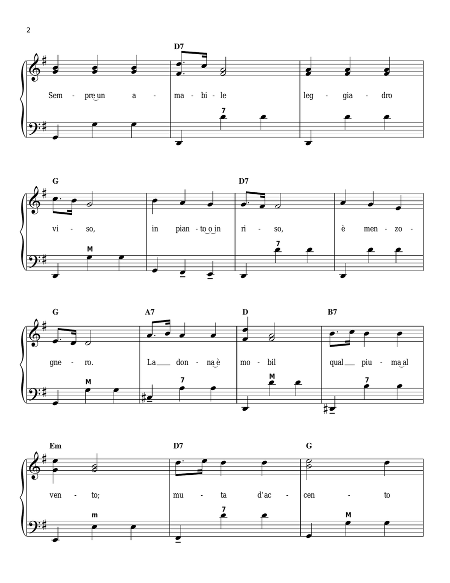 La Donna e Mobile Accordion scores gallery preview page 2