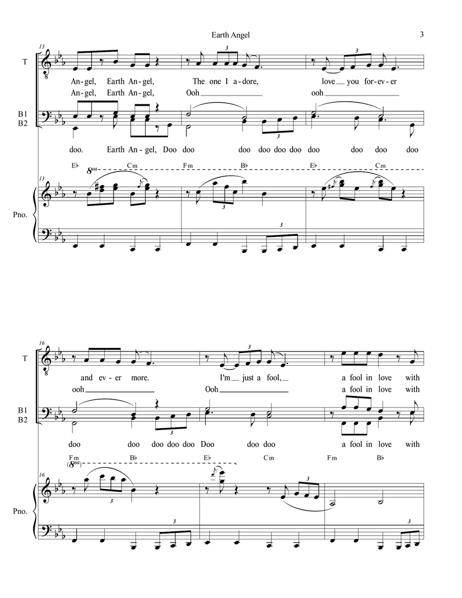 Earth Angel Earth Angel 3-Part scores gallery preview page 3