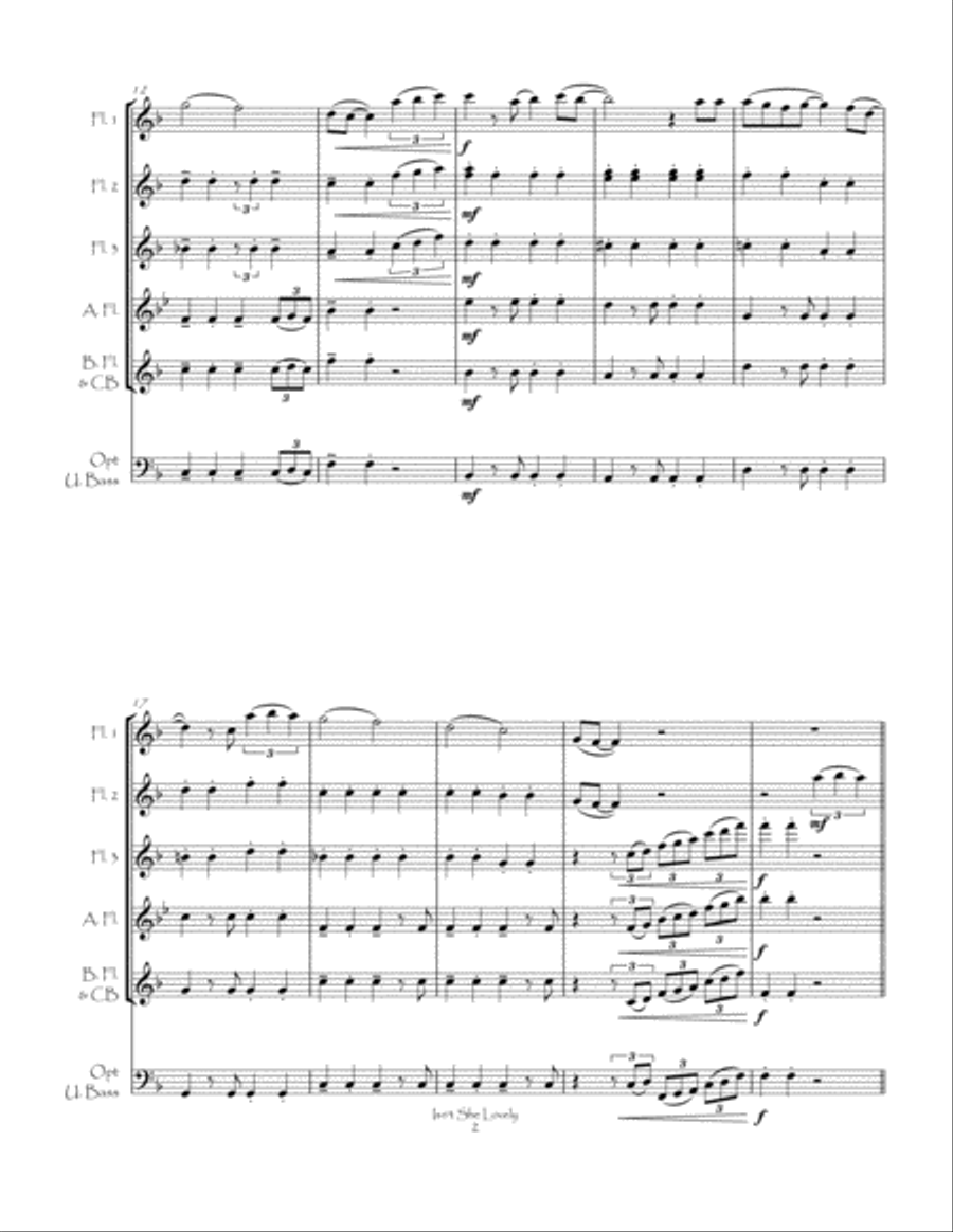 Isn't She Lovely Flute Choir scores gallery preview page 4