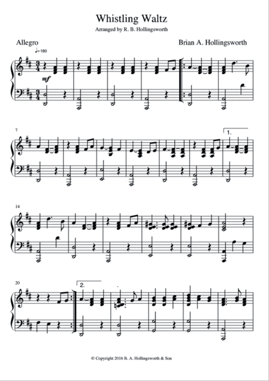 Whistling Waltz Whistling Waltz Harpsichord scores gallery preview page 2