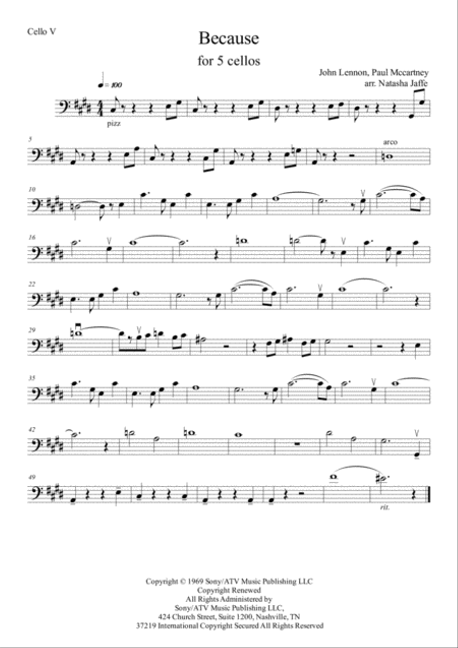 Because String Quintet scores gallery preview page 6