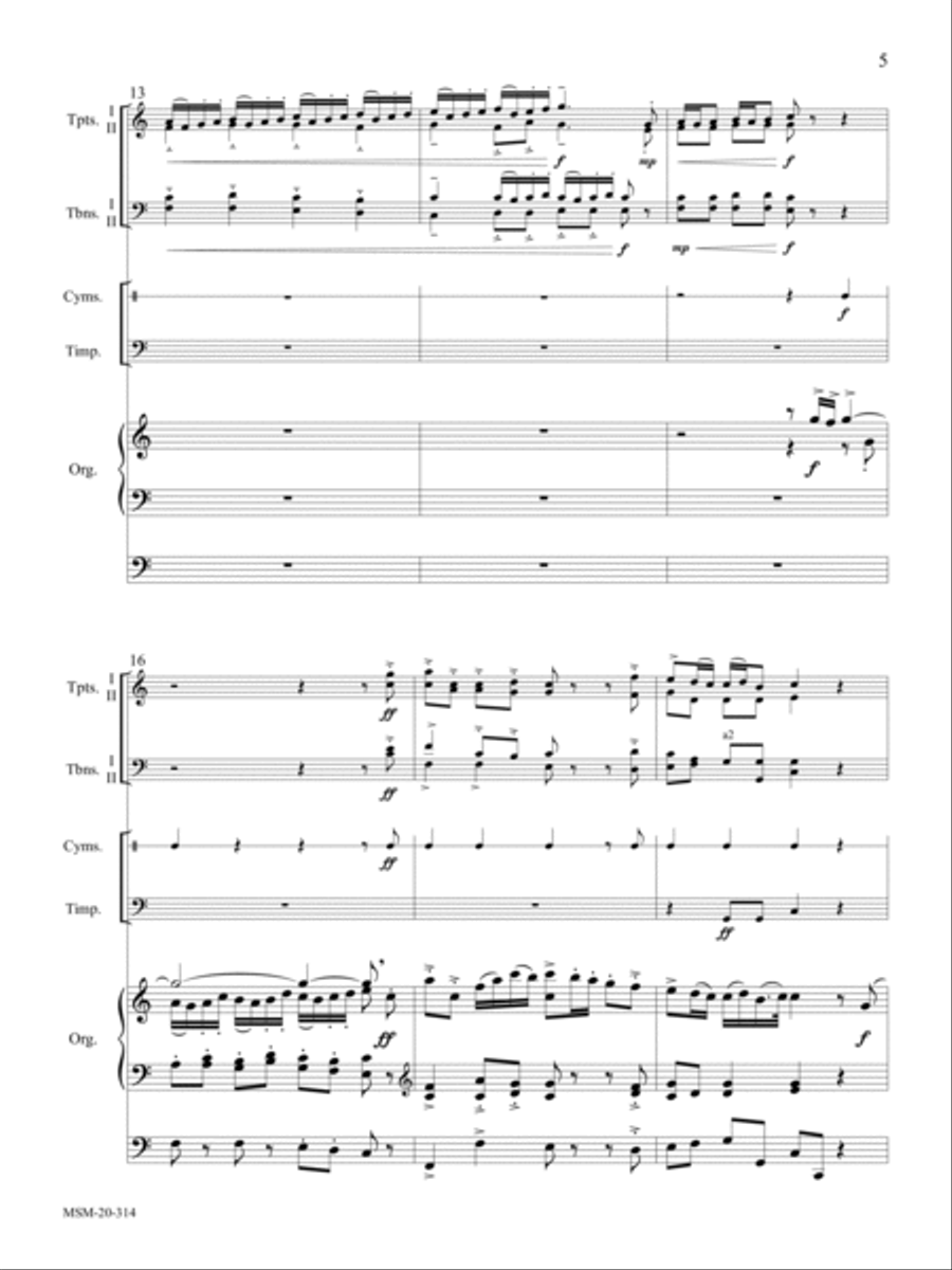 Praise the Lord with Drums and Cymbals Trombone scores gallery preview page 5