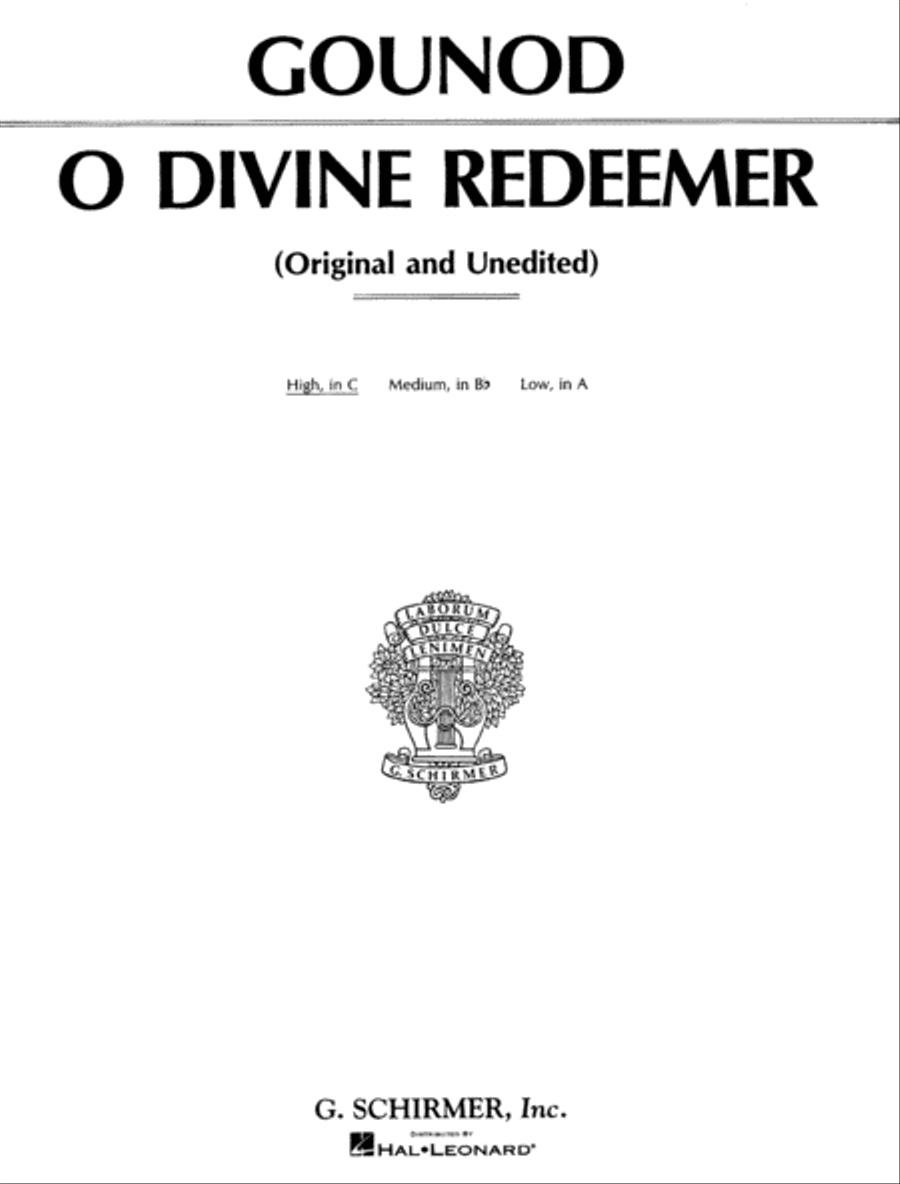 Book cover for O Divine Redeemer