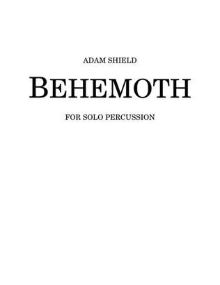 Behemoth for Solo Percussion