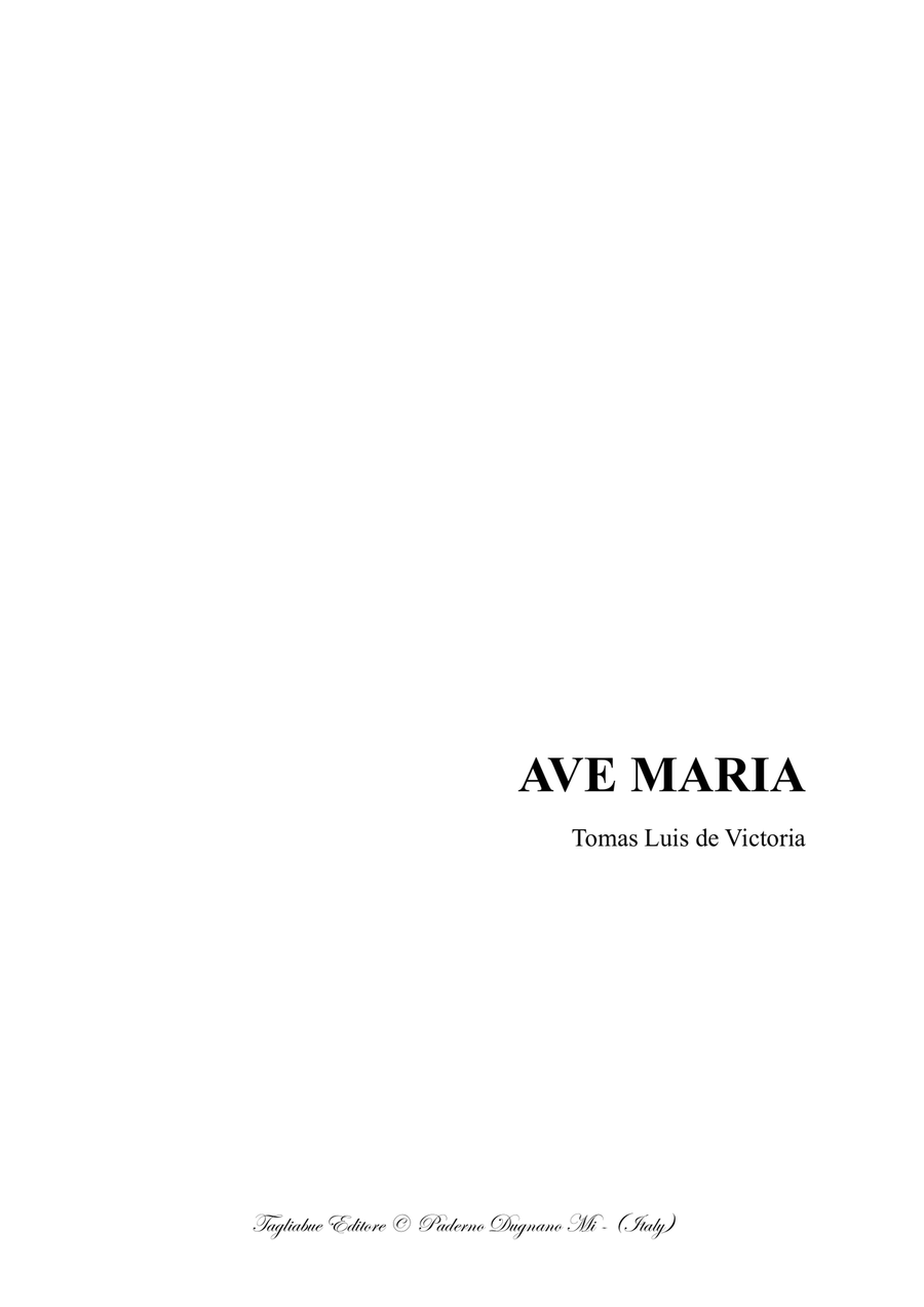 AVE MARIA - De Victoria 4-Part scores gallery preview page 1