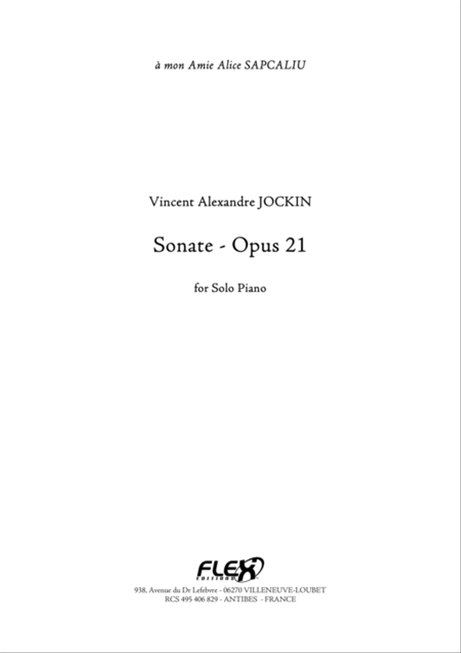Sonate, Opus 21 Piano Solo scores gallery preview page 1