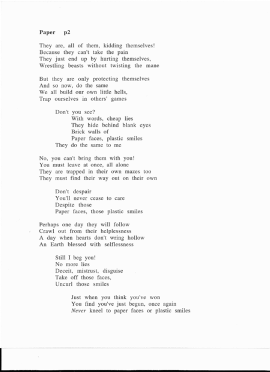 Paper Faces, Plastic Smiles Piano, Vocal, Guitar scores gallery preview page 4