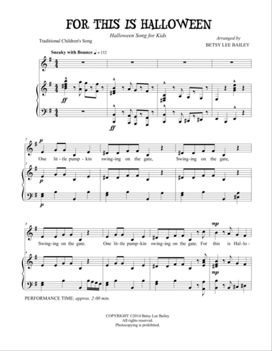 For This Is Halloween Unison Choir scores gallery preview page 2