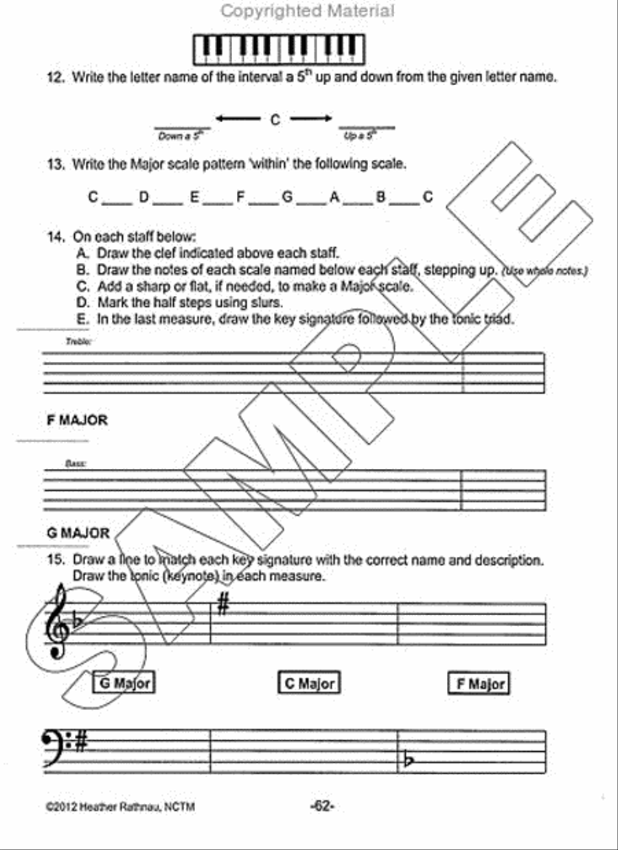 Theory Time Medallion Series - Bronze Level Workbook Piano Method scores gallery preview page 4