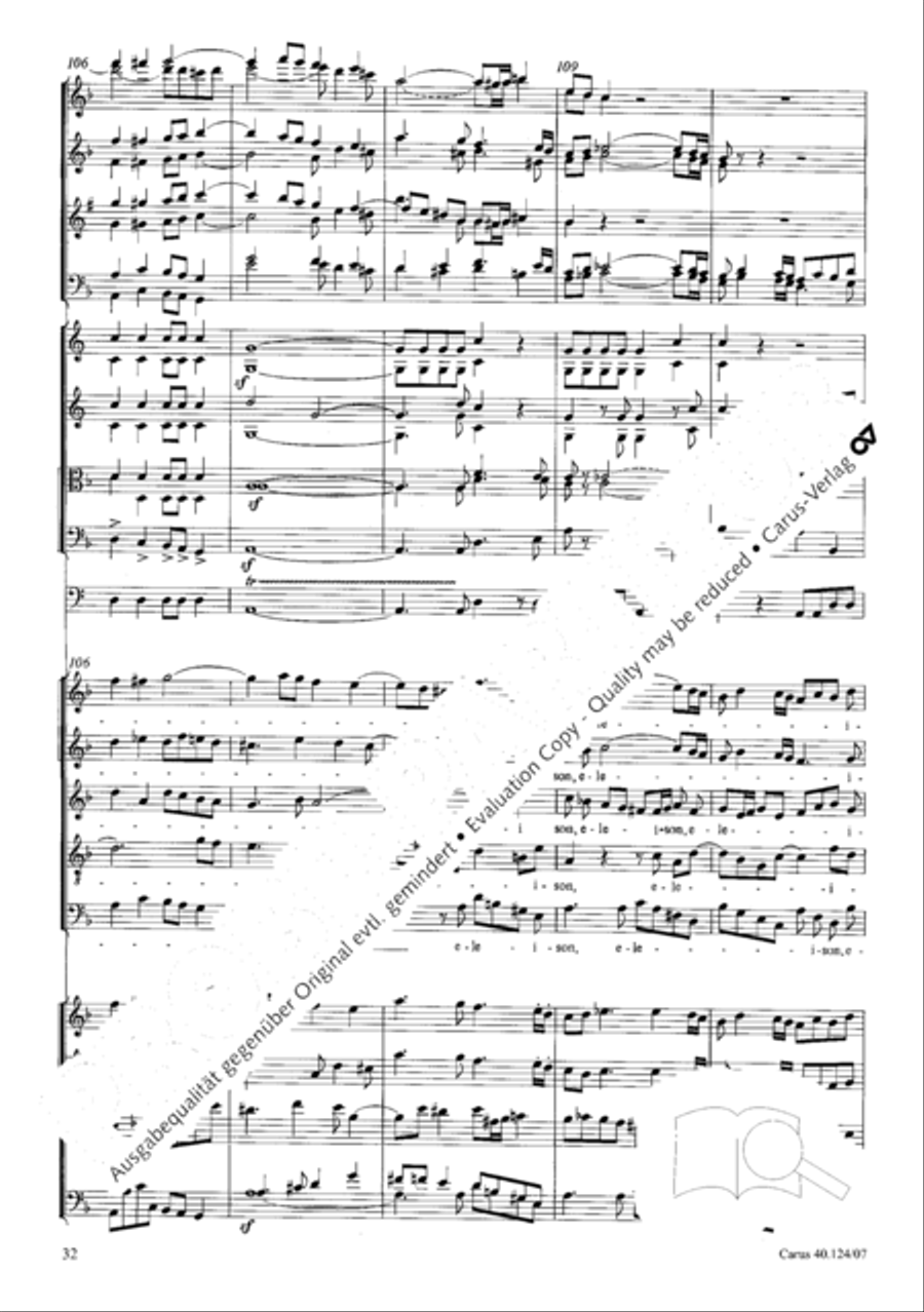 Kyrie in d + Herr Gott, dich loben wir Orchestra scores gallery preview page 33