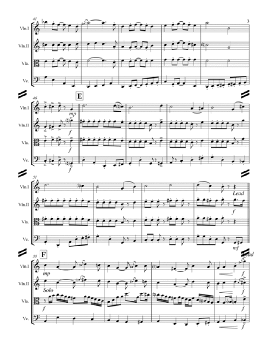 Too Fat Polka (she's Too Fat For Me) String Quartet scores gallery preview page 4