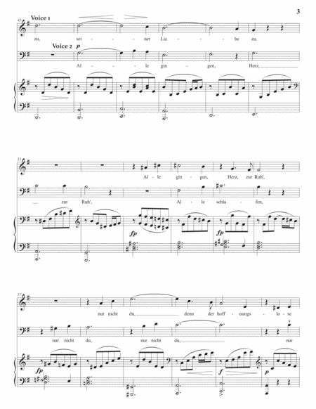 SCHUMANN: In der Nacht, Op. 74 no. 4 (transposed to E minor, voice 2 in bass clef)