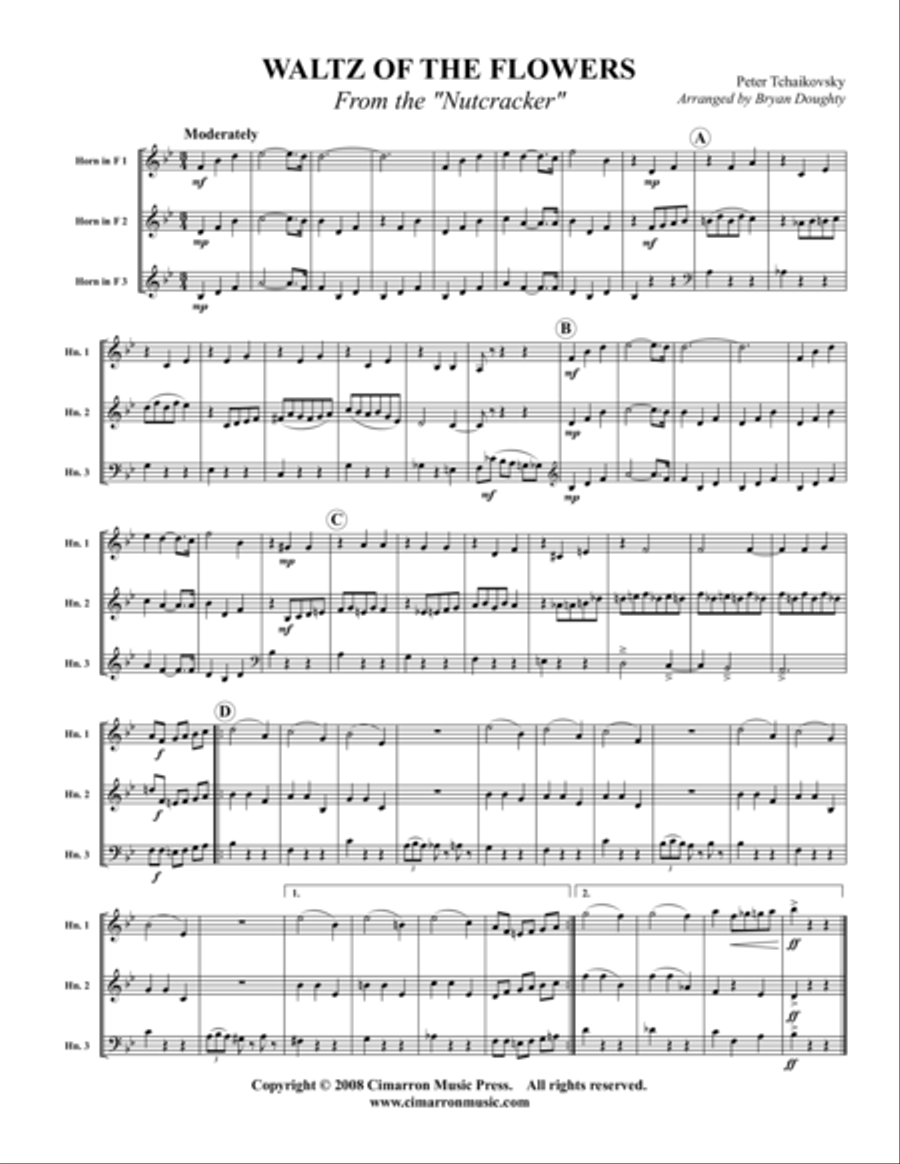 Waltz of the Flowers Waltz of the Flowers Woodwind Trio scores gallery preview page 1